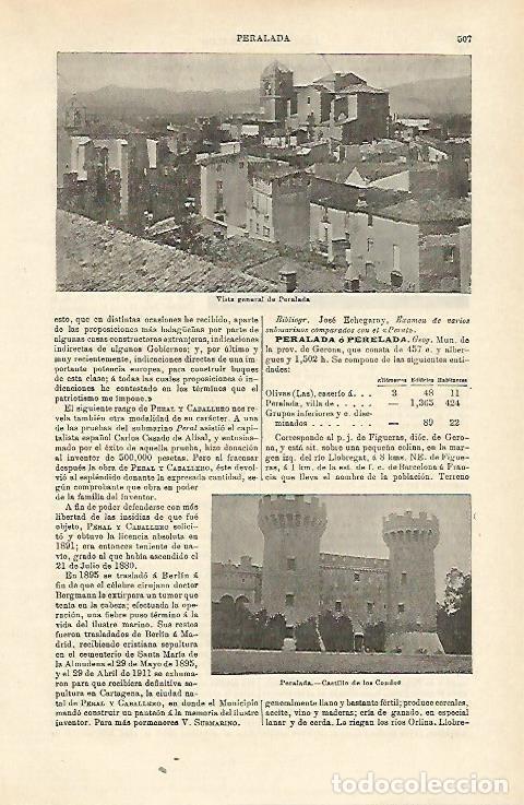 Postcards: LAMINA ESPASA 15720: Vistas de Perelada Girona - Varios