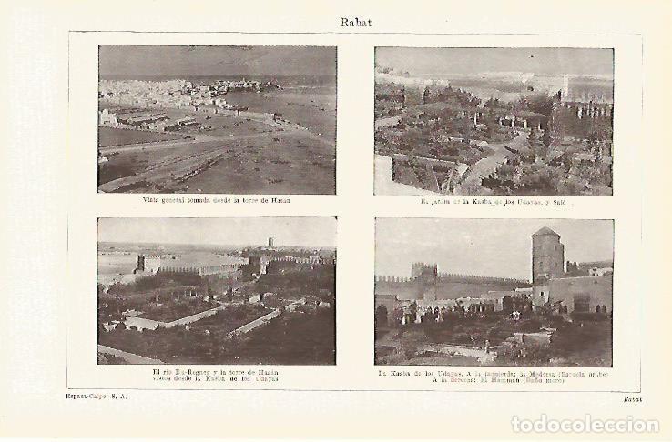 Postcards: LAMINA ESPASA 15875: Vistas de Rabat Marruecos - Varios