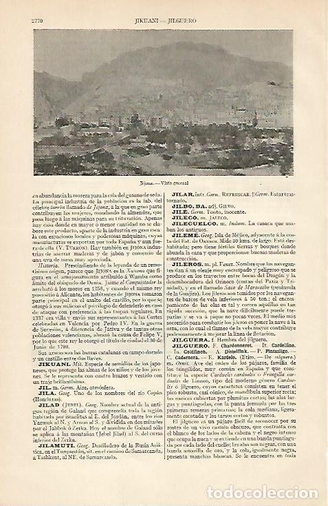 Postkarten: LAMINA ESPASA 6236: Vista general de Jijona Alicante - Varios Autores