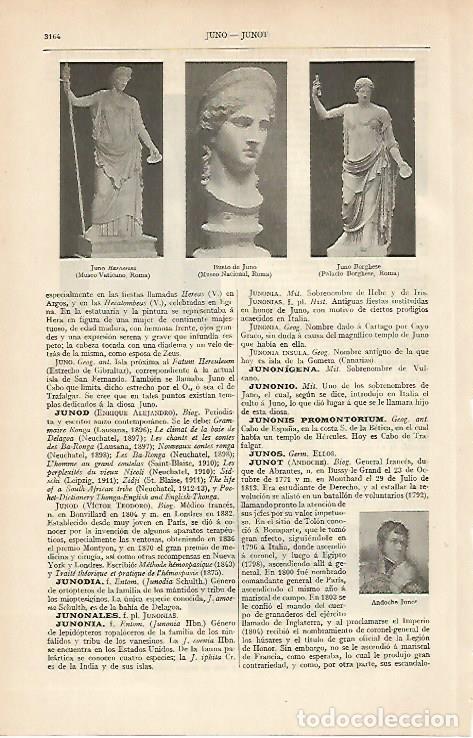 Postkarten: LAMINA ESPASA 6317: Esculturas representando a Juno - Varios Autores