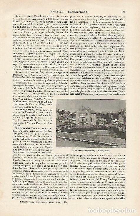 Postkarten: LAMINA ESPASA 15927: Vista de Ramallosa Pontevedra - Varios