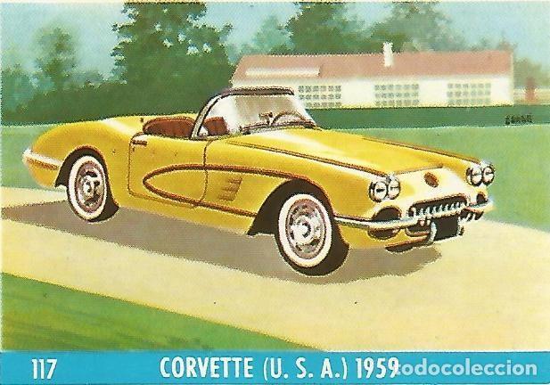Cartes Postales: CROMO CHOCOLATES LAS COMAS - Auto al dia no 117 - Corvette 1959 - Varios