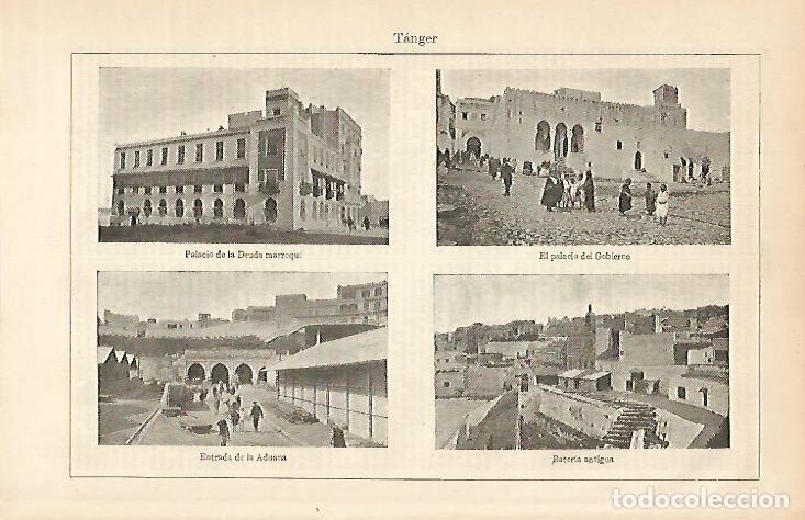 Postkarten: LAMINA ESPASA 6436: Vistas de Tanger Marruecos - Varios Autores