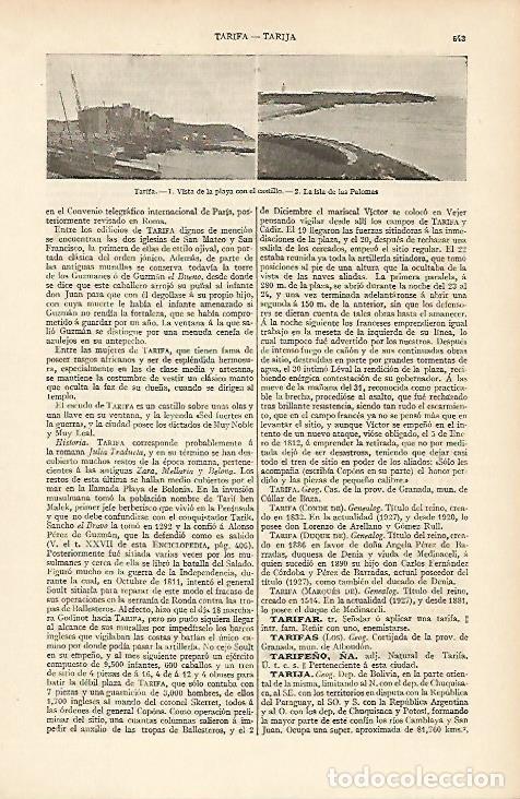 Postkarten: LAMINA ESPASA 6501: Vistas de Tarifa Cadiz - Varios Autores