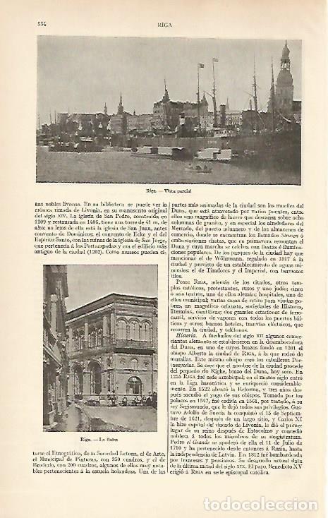 Postkarten: LAMINA ESPASA 6575: Vistas de Riga Letonia - Varios Autores