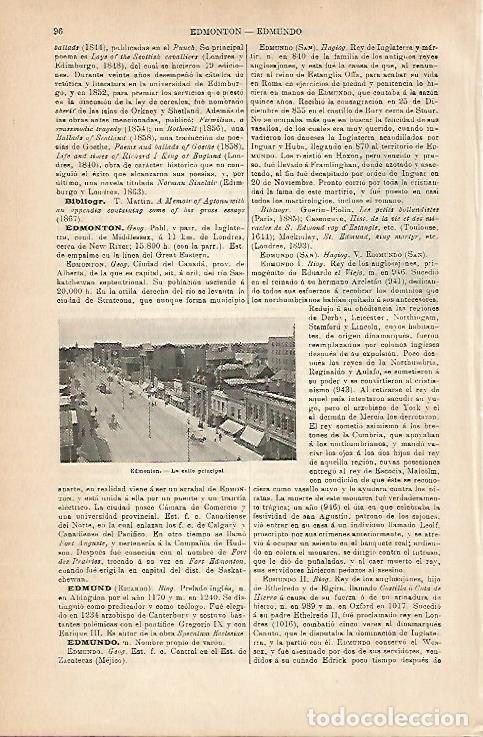 Postkarten: LAMINA ESPASA 6749: Calle principal de Edmonton Inglaterra - Varios Autores