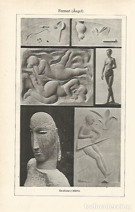 Postcards: LAMINA ESPASA 16078: Esculturas y relieves por Angel Ferrant - Varios