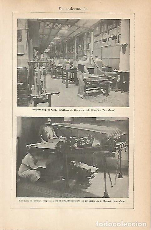 Cartoline: LAMINA ESPASA 6909: Talleres de Hermenegildo Miralles y de Espasa en Barcelona - Varios Autores