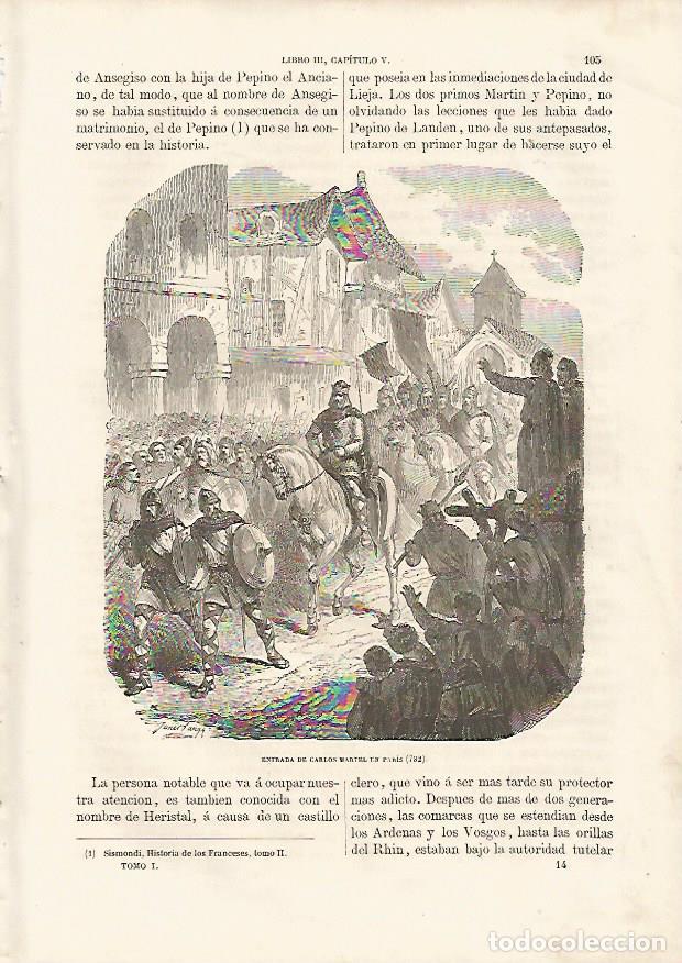 Postais: LAMINA 3358: Entrada de Carlos Martel en Paris. A&ntilde;o 732 - Varios