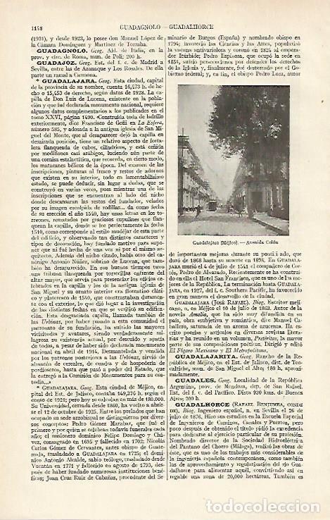 Postais: LAMINA ESPASA 16192: Avenida Colon en Guadalajara Mejico - Varios
