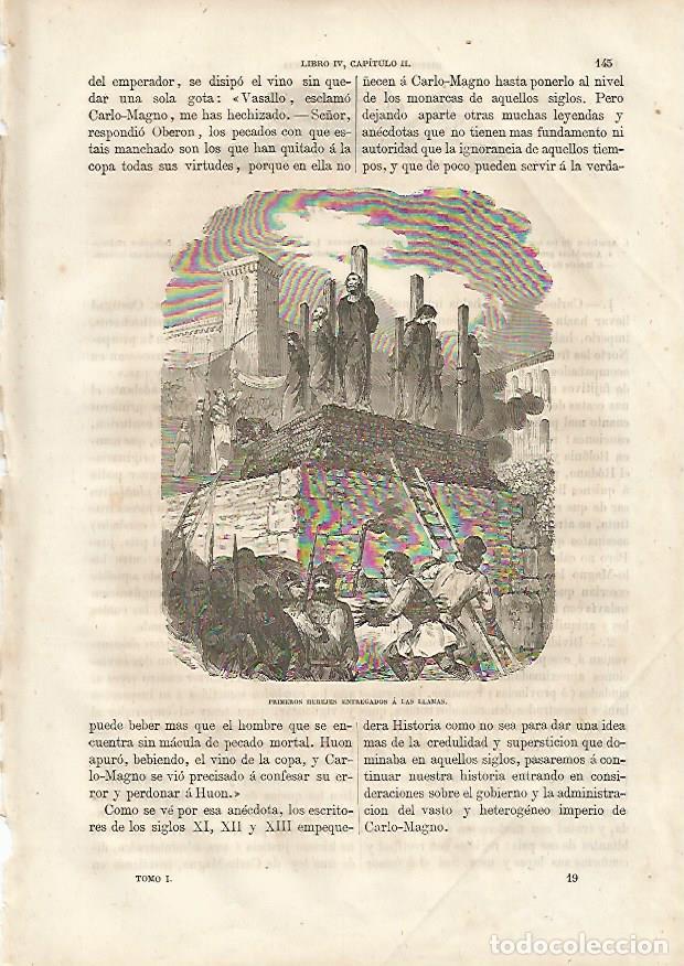 Postais: LAMINA 3378: Primeros herejes entregados a las llamas - Varios