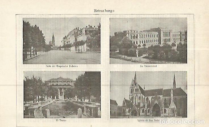 Postales: LAMINA ESPASA 16388: Vistas de Estrasburgo - Varios