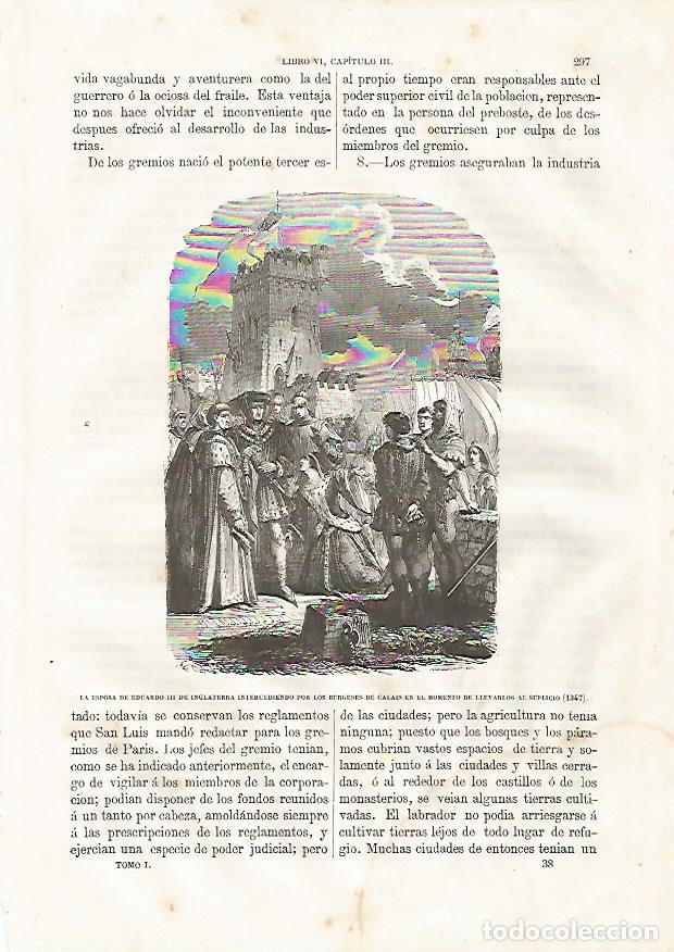 Postcards: LAMINA 3445: La esposa de Eduardo III de Inglaterra en Calais en 1347 - Varios