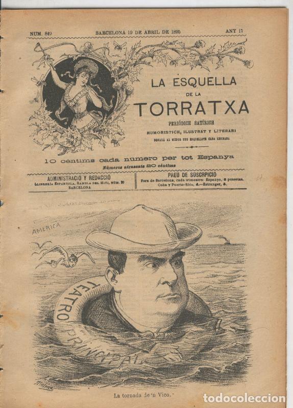 Cartes Postales: La esquella de la Torratxa numero 0849 del 19.4.1895 - Varios