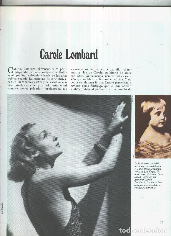 Postais: Carole Lombard: 19 paginas, 35 fotos color y blanco/negro - varios