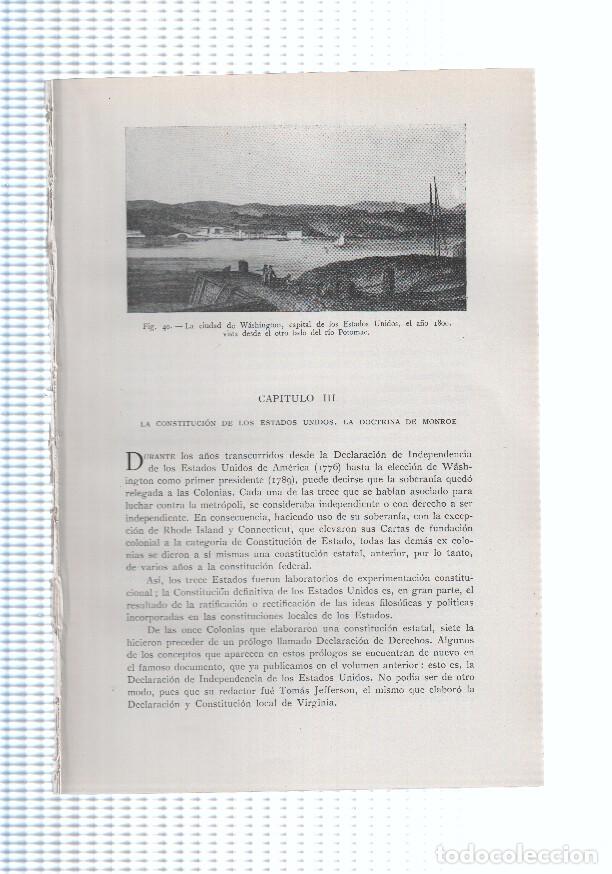 Postkarten: Historia del Mundo bloque 03: La constitucion de los estados unidos, la doctrina de Monroe (18 pagin