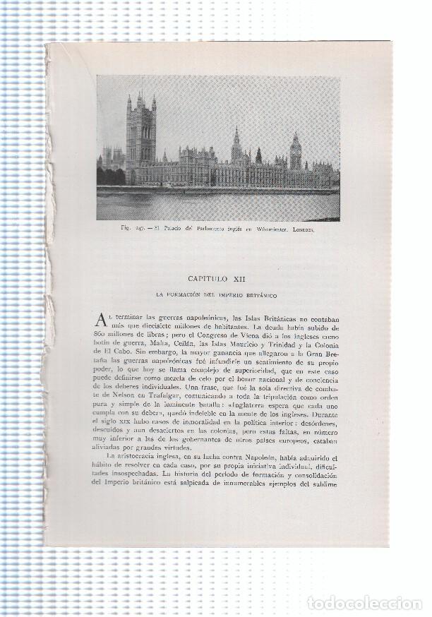 Cartes Postales: Historia del Mundo bloque 12: La Formacion del imperio britanico (22 paginas, 25 fotos b/n, 1 foto c