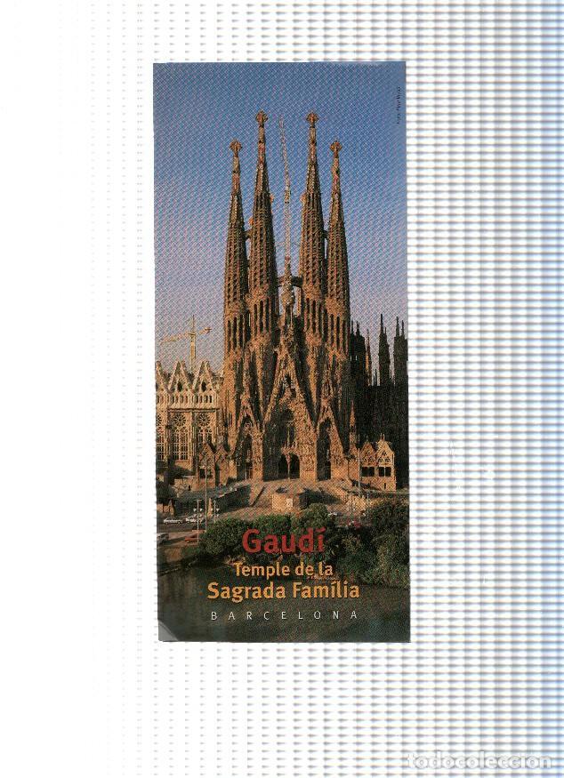 Postales: Triptico Turistico: GAUDI, TEMPLO DE LA SAGRADA FAMILIA - Barcelona (1993) - Sagrada Familia