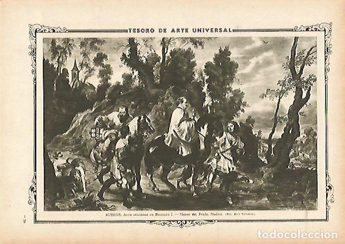 Cartes Postales: LAMINA 1279. RUBENS. Acto religioso de Rodolfo I - Varios