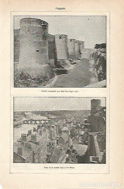 Postais: LAMINA ESPASA 6994: Vistas de Angers Francia - Varios