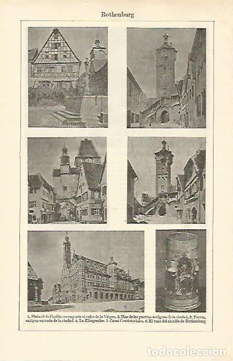 Postkarten: LAMINA ESPASA Alemania 16969: Vistas de Rothenburg Alemania - Varios