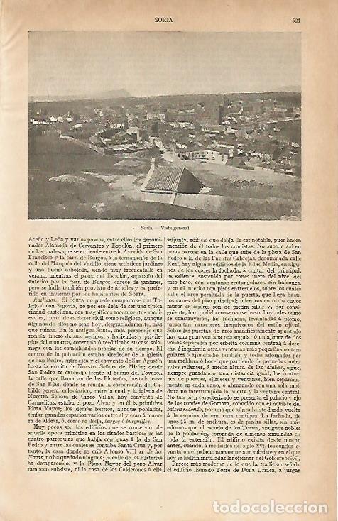 Postkarten: LAMINA ESPASA 7476: Vista general de Soria - Varios