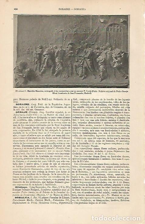 Postales: LAMINA ESPASA 7496: Relieve de Pedro Soraje en Madrid - Varios