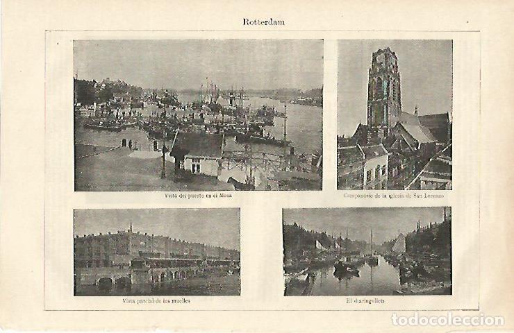 Cartoline: LAMINA ESPASA 16973: Vistas de Rotterdam - Varios