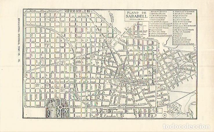Postais: LAMINA ESPASA 17113: Plano de Sabadell Barcelona - Varios