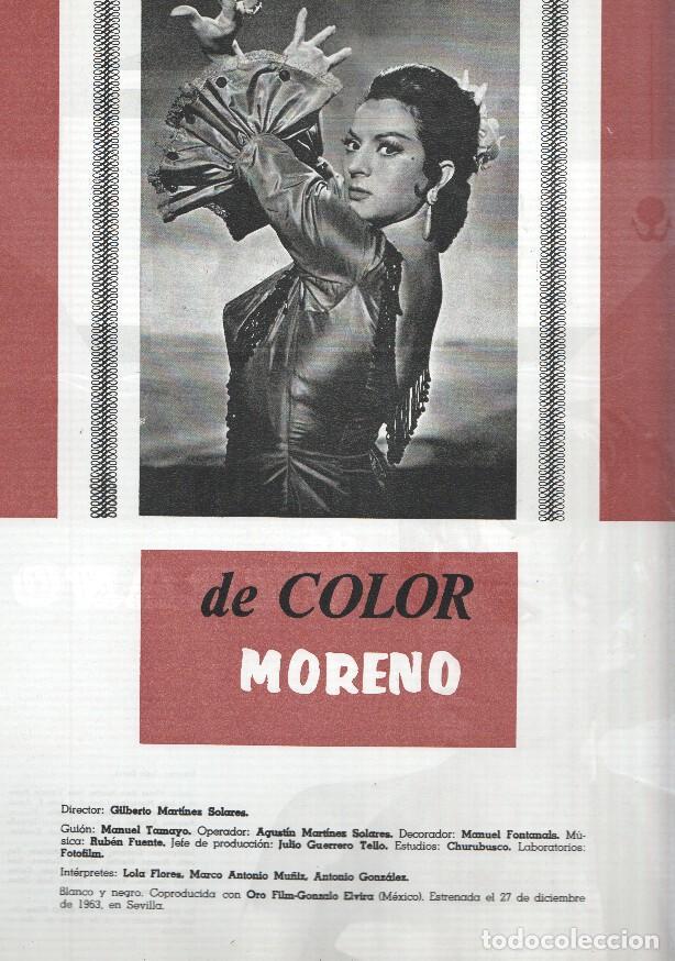 Cartes Postales: Ficha cine Suevia Films: De color moreno y Crucero de veran - varios