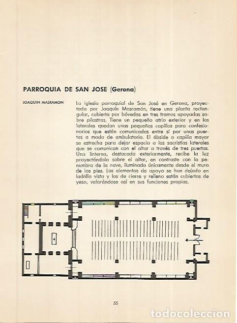 Cartoline: LAMINA 3611: Planta de la parroquia de Sant Josep. Girona - A. Fernandez Arenas