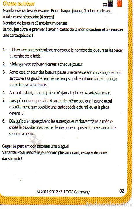 Cartes Postales: CROMO COLECCION CEREALES COCO POPS: Busqueda del tesoro. Instrucciones frances e ingles - Varios