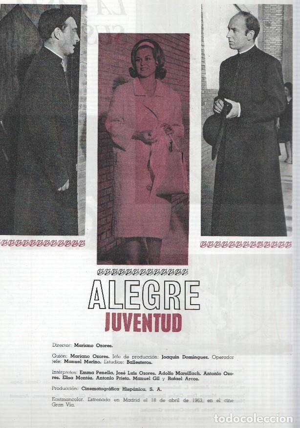 Cartes Postales: Ficha cine Suevia Films: Alegre juventud y La casta Susana - varios