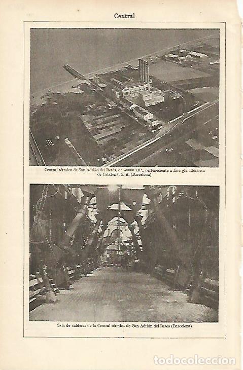 Cartoline: LAMINA ESPASA 8253: Central electrica de Sant Adria del Besos Barcelona - Varios
