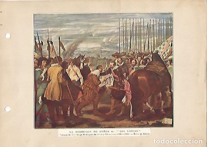 Postales: LAMINA 5270: La rendicion de Breda o Las Lanzas - Varios