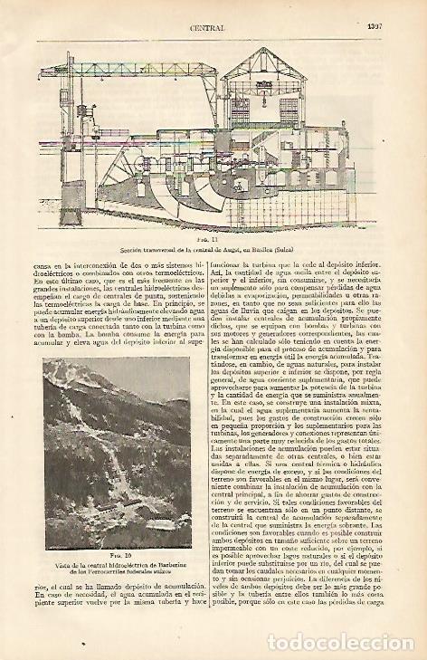 Postkarten: LAMINA ESPASA 8257: Seccion de la Central de Augst en Basilea Suiza - Varios