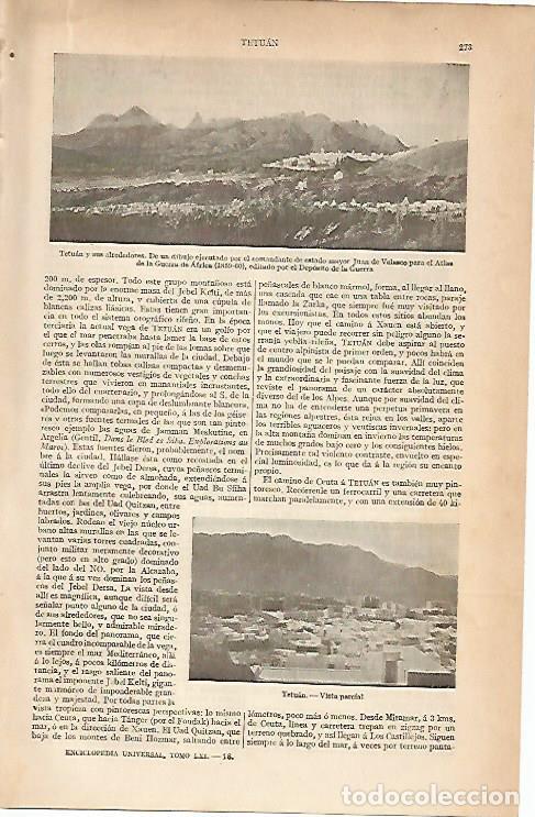 Postales: LAMINA ESPASA 8309: Vista parcial de Tetuan Marruecos - Varios
