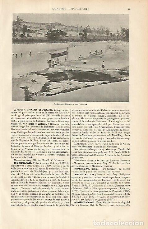 Postcards: LAMINA ESPASA 8526: Orillas del Mondego en Coimbra - Varios