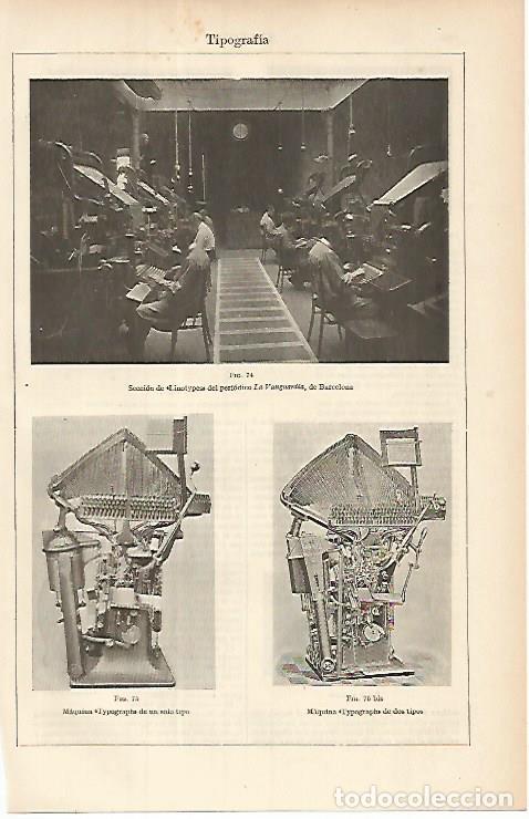 Postkarten: LAMINA ESPASA 8502: Seccion Linotypes de La Vanguardia en Barcelona - Varios