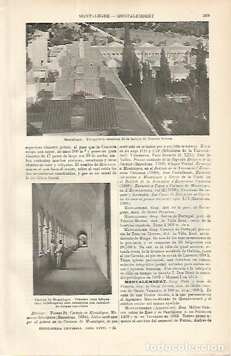 Postcards: LAMINA ESPASA 8584: Cartuja de Montalegre en Tiana Barcelona - Varios