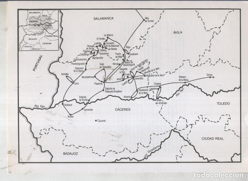 Postais: Viaje por Extremadura: Plano ruta Alba de Tormes a Torrijos - Varios