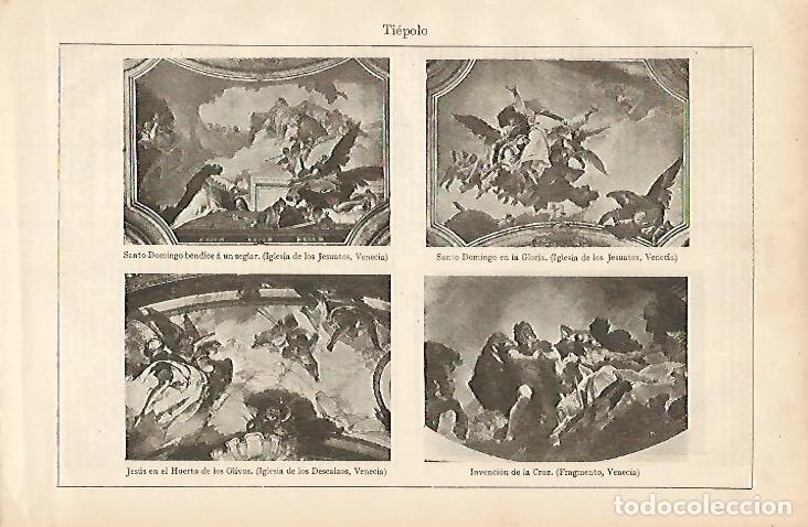 Postkarten: LAMINA ESPASA 8416: Frescos de Tiepolo en Venecia Italia - Varios