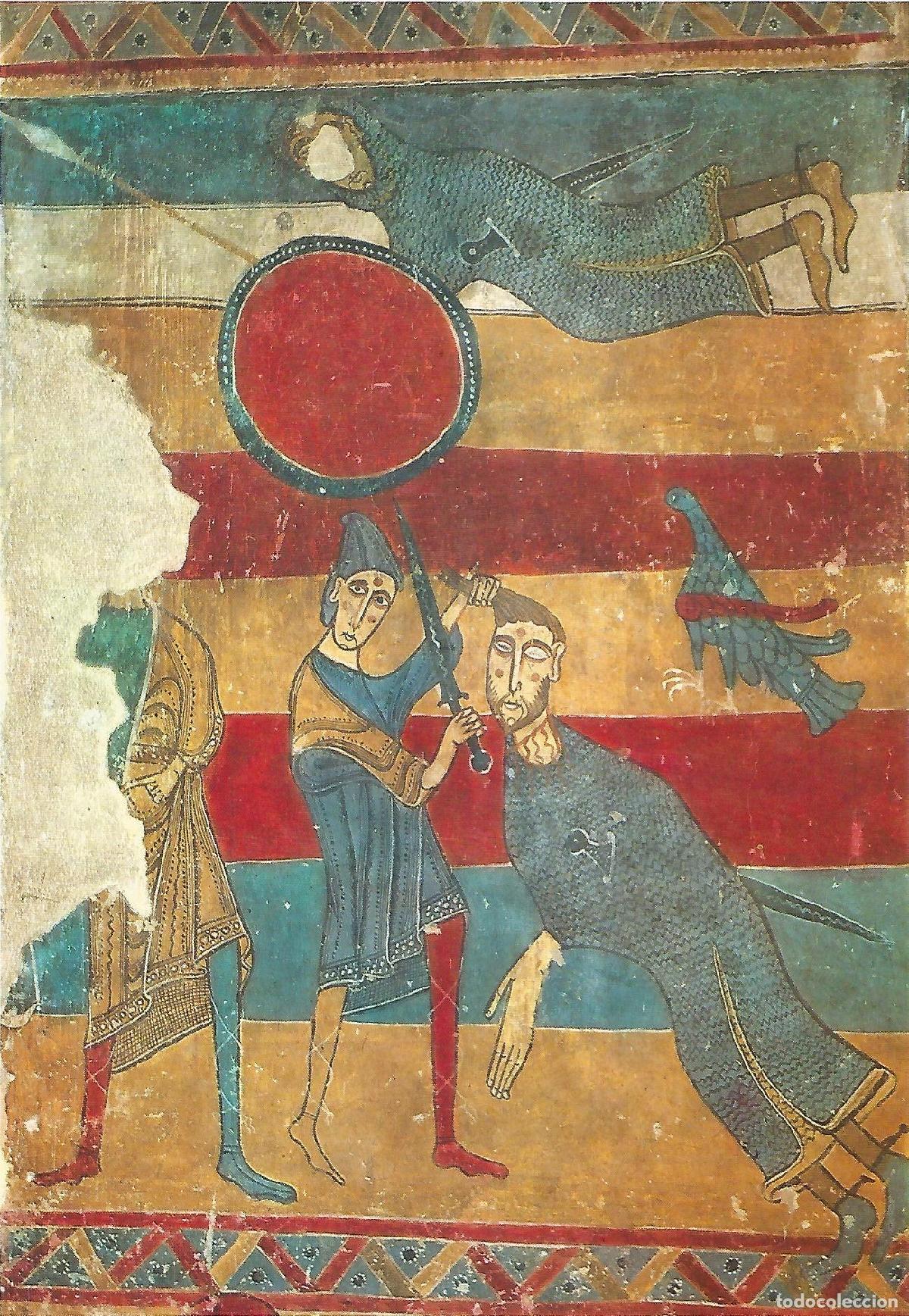 Postales: Lamina 021: David matando a Goliat. Santa Maria de Taull - VVAA