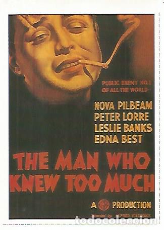 Postkarten: CROMO CINE 1218: EL HOMBRE QUE SABIA DEMASIADO - Varios