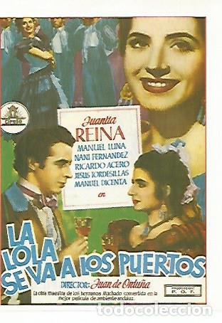 Cartes Postales: CROMO CINE 1233: LA LOLA SE VA A LOS PUERTOS - Varios