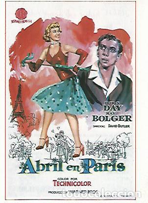 Postales: CROMO CINE 1341: ABRIL EN PARIS - Varios