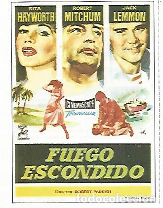 Postkarten: CROMO CINE 1477: FUEGO ESCONDIDO - Varios