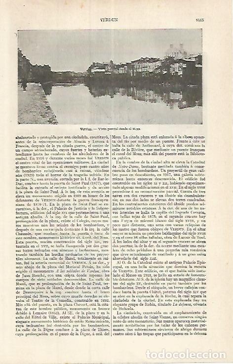 Cartoline: LAMINA ESPASA 17557: Vista parcial de Verdun Francia - Varios