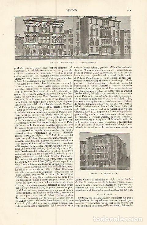 Postkarten: LAMINA ESPASA 17465: Palacio Balbi y Palacio Bernardo en Venecia - Varios