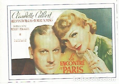 Postales: CROMO CINE 1581: LA ENCONTRE EN PARIS - Varios